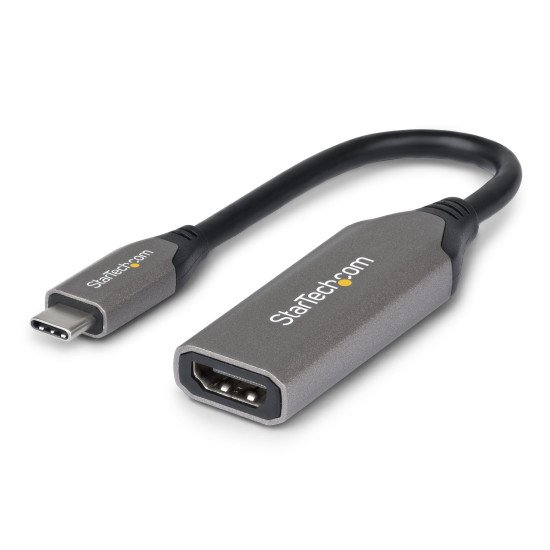 StarTech.com Adaptateur USB-C vers HDMI, 8K 60 Hz / 4K 120 Hz, Compatible Thunderbolt / USB4, Convertisseur USB C vers HDMI 2.1, HDR10+, Câble de 20 cm StarTech.com Adaptateur USB-C vers HDMI, 8K 60 Hz / 4K 120 Hz, Compatible Thunderbolt / USB4, Convertisseur USB C vers HDMI 2.1, HDR10+, Câble de 20 cm