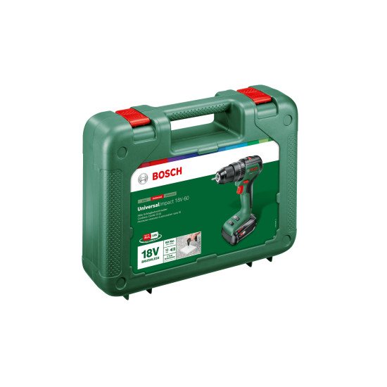 Bosch UniversalImpact 18V-60 1900 tr/min Sans clé 1,3 kg Noir, Vert