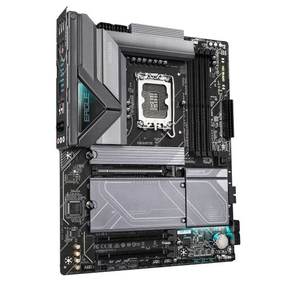 GIGABYTE Carte mère Z890 EAGLE WIFI7 - Prend en charge les processeurs Intel Core Ultra (Série 2), VRM à 14+1+2 phases, jusqu'à 8800MHz DDR5 (OC), 1xPCIe 5.0 + 3xPCIe 4.0, Wi-Fi 7, LAN 2.5GbE, USB 4 GIGABYTE Carte mère Z890 EAGLE WIFI7 - Prend en charge les processeurs Intel Core Ultra (Série 2), VRM à 14+1+2 phases, jusqu'à 8800MHz DDR5 (OC), 1xPCIe 5.0 + 3xPCIe 4.0, Wi-Fi 7, LAN 2.5GbE, USB 4