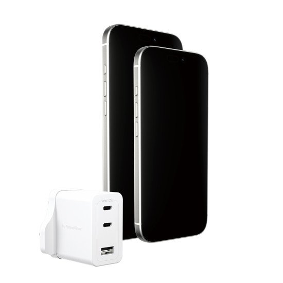 PanzerGlass empower by ® Turbo 70W Multiple Charger incl. 2 x USB-C + USB-A | UK Plug | Silver White Protection d'écran transparent Universel 1 pièce(s)