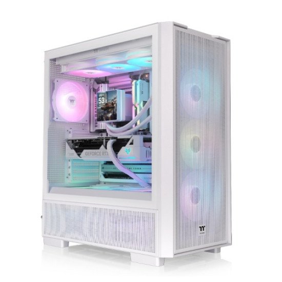 Thermaltake S380 TG ARGB Midi Tower Noir, Blanc