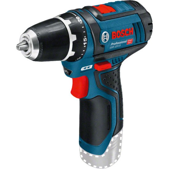 Bosch GSR 10,8-2-LI Professional Sans clé Noir, Bleu, Rouge