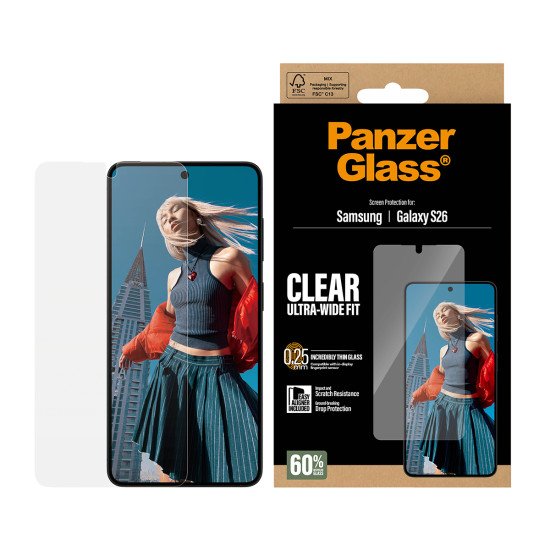 PanzerGlass ® Screen Protector Samsung Galaxy S26 | Ultra-Wide Fit w. EasyAligner Protection d'écran transparent 1 pièce(s)