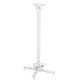 Manhattan Support de projecteur plafond, universel, Bras articulé, hauteur 745–1145 mm, charge max. 35 kg, blanc, rotation 360°, inclinaison ±20°, pivot ±8°