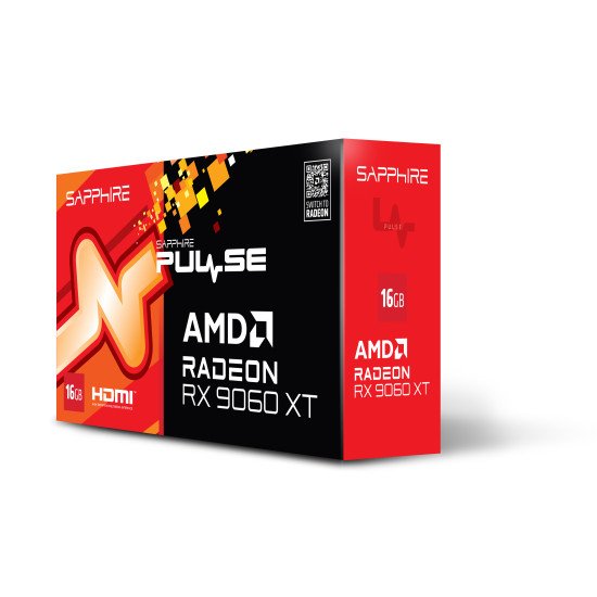 Sapphire PULSE AMD Radeon RX 9060 XT 16GB GPU 16 Go GDDR6 Sapphire PULSE AMD Radeon RX 9060 XT 16GB GPU 16 Go GDDR6