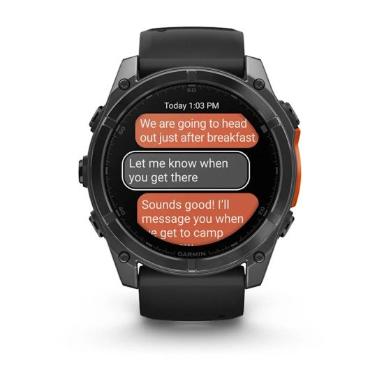 Garmin Fenix 8 3,56 cm (1.4") AMOLED 51 mm Numérique 454 x 454 pixels Écran tactile Gris Wifi GPS (satellite)