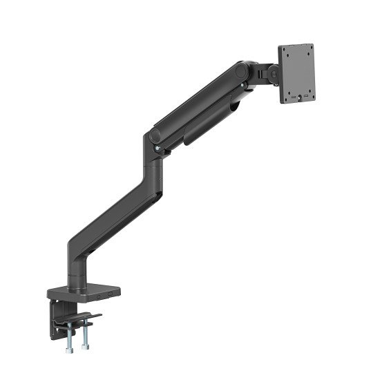 Manhattan Support de bureau pour TV/moniteurs (bras à ressort à Bras articulé), écrans 13" à 42", fixation à l'arrière par pince ou passe-câble, Compatibilité VESA : de 75x75 à 200x200 mm (vérifiez les dimensions des quatre trous de fixation à l