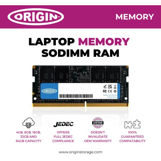 Origin Storage MEM5704A-OS module de mémoire 16 Go 1 x 8 Go DDR4 260-pin SO-DIMM