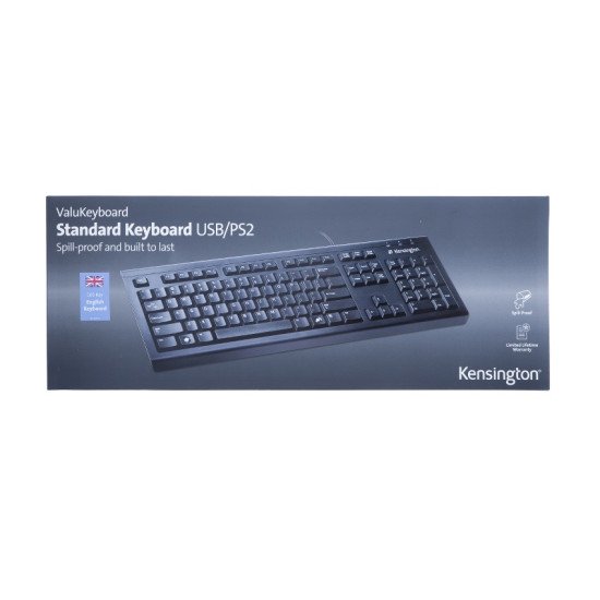 Kensington ValuKeyboard Clavier USB+PS/2 QWERTY NL Filaire Noir Kensington ValuKeyboard Clavier USB+PS/2 QWERTY NL Filaire Noir