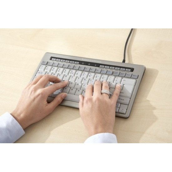 BakkerElkhuizen S-board 840 Clavier USB Gris QWERTY US