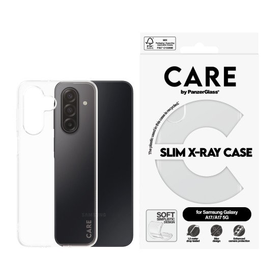 PanzerGlass CARE by ® Fashionable Case Transparent X-Ray Soft Basic Samsung Galaxy New M16 5G | A17 | A17 5G coque de protection pour téléphones portables Housse PanzerGlass CARE by ® Fashionable Case Transparent X-Ray Soft Basic Samsung Galaxy New M16 5G | A17 | A17 5G coque de protection pour téléphones portables Housse