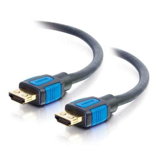 C2G 82380 câble HDMI 3 m HDMI Type A (Standard) Noir, Bleu