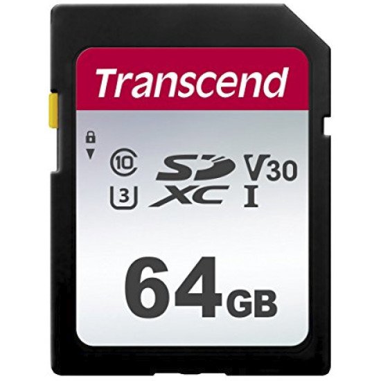 Transcend TS64GSDC300S mémoire flash 64 Go SDXC Classe 10 UHS-I