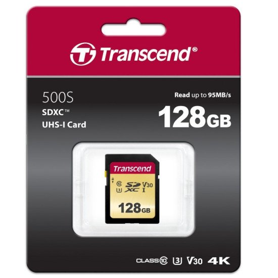 Transcend UHS-I U3 SD mémoire flash 128 Go SDXC Classe 10