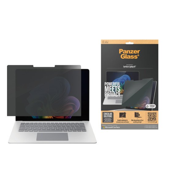 PanzerGlass ® Privacy Screen Protector Microsoft Surface Laptop 7th Edition | 8th Edition | 15'' | Ultra-Wide Fit Protection d'écran transparent 1 pièce(s)