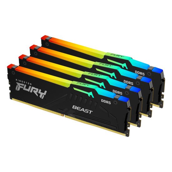 Kingston Technology FURY Beast RGB module de mémoire 128 Go 4 x 32 Go DDR5 5200 MHz