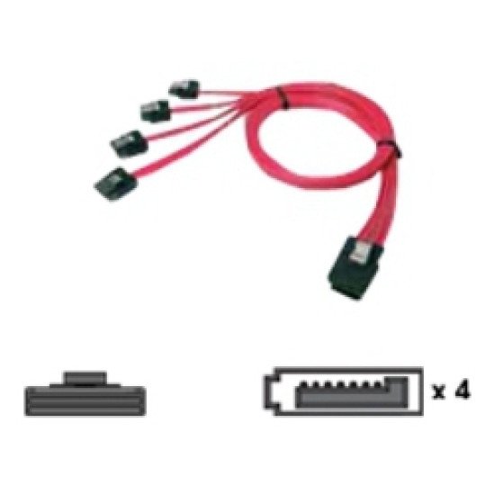 Chenbro Micom SAS - Serial ATA câble SATA 0,6 m Rouge