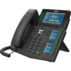 Fanvil X6U V2 téléphone fixe Noir 20 lignes LCD Wifi