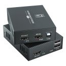 LevelOne HVE-8111 extension audio/video Émetteur et récepteur AV Noir