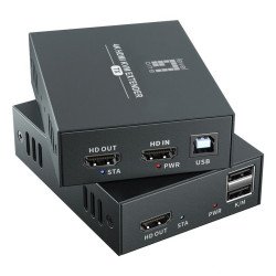 LevelOne HVE-8111 extension audio/video Émetteur et récepteur AV Noir