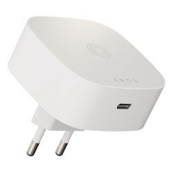 ZENS ZESC18W/00 chargeur d'appareils mobiles Écouteurs, Smartphone, Universel Blanc Secteur Recharge sans fil Charge rapide Intérieure