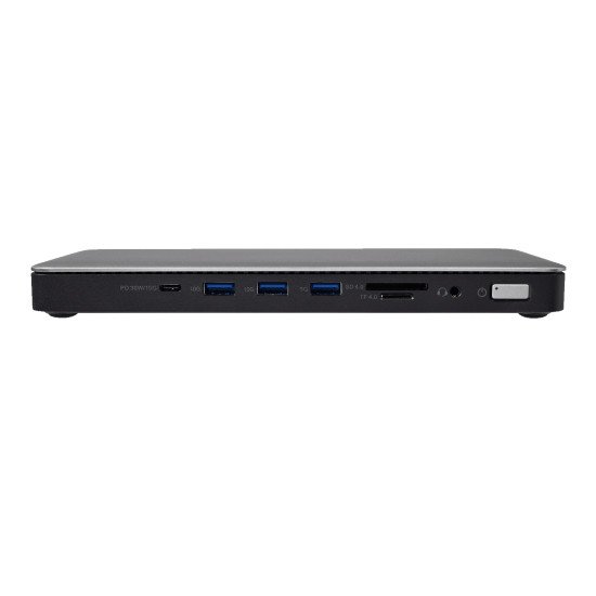 V7 DOCKTB4PT station d'accueil Avec fil Thunderbolt 4 Noir, Argent