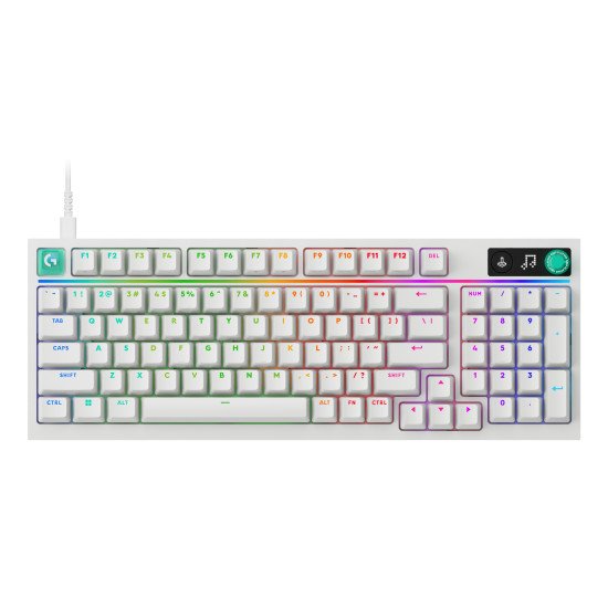Logitech G G316 X 98 clavier Gaming USB QWERTY Anglais Blanc