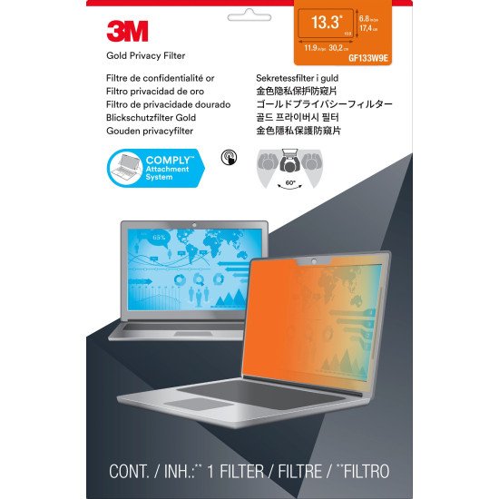3M Filtre de confidentialité tactile or pour ordinateur portable écran 13,3 pouces