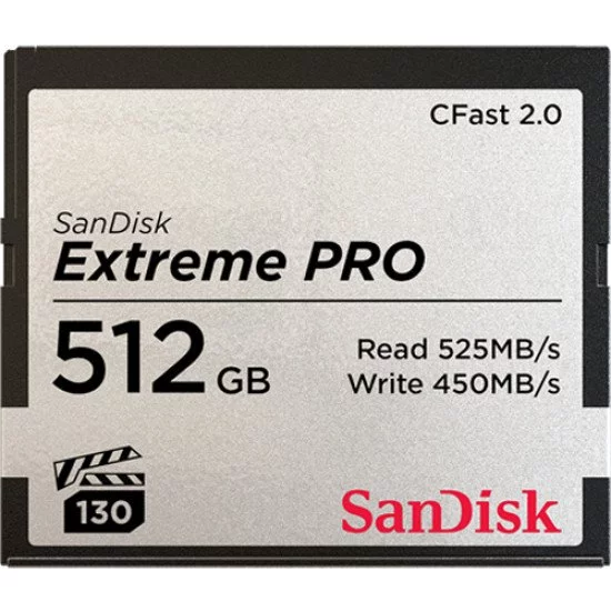 Sandisk Extreme Pro mémoire flash 512 Go CFast 2.0 Sandisk Extreme Pro mémoire flash 512 Go CFast 2.0
