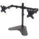 Manhattan Support de bureau double pour TV/moniteurs (Bras articulé), écrans 10" à 27", montage sur pied, Compatibilité VESA : 75x75 et 100x100 mm (vérifiez les dimensions des quatre trous de fixation à l'arrière), charge max. 8 kg par écran, no