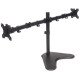 Manhattan Support de bureau double pour TV/moniteurs (Bras articulé), écrans 10" à 27", montage sur pied, Compatibilité VESA : 75x75 et 100x100 mm (vérifiez les dimensions des quatre trous de fixation à l'arrière), charge max. 8 kg par écran, no
