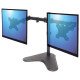 Manhattan Support de bureau double pour TV/moniteurs (Bras articulé), écrans 10" à 27", montage sur pied, Compatibilité VESA : 75x75 et 100x100 mm (vérifiez les dimensions des quatre trous de fixation à l'arrière), charge max. 8 kg par écran, no