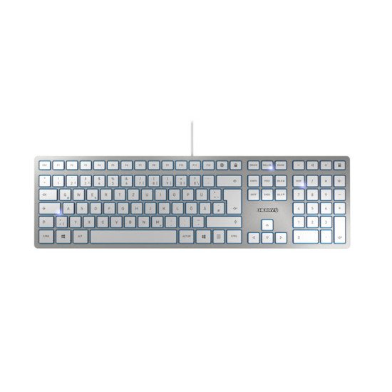 CHERRY KC 6000 SLIM clavier USB QWERTZ DE Argent