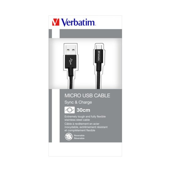 Verbatim 48866 câble USB 0,3 m USB A Micro-USB A Noir