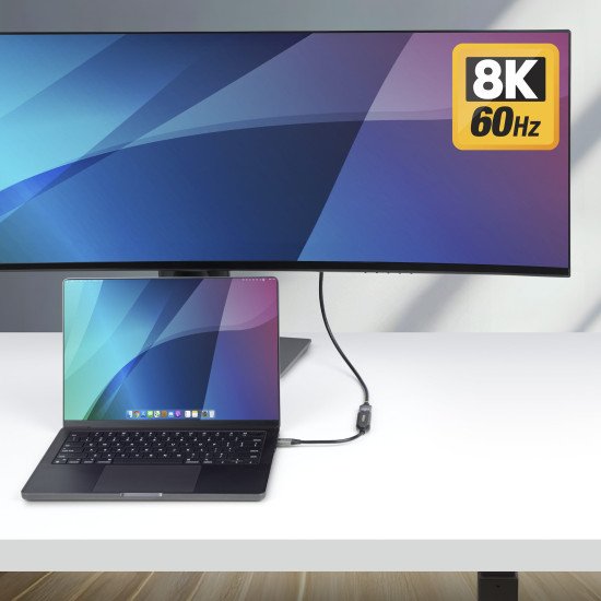 StarTech.com Adaptateur USB-C vers HDMI, 8K 60 Hz / 4K 120 Hz, Compatible Thunderbolt / USB4, Convertisseur USB C vers HDMI 2.1, HDR10+, Câble de 20 cm StarTech.com Adaptateur USB-C vers HDMI, 8K 60 Hz / 4K 120 Hz, Compatible Thunderbolt / USB4, Convertisseur USB C vers HDMI 2.1, HDR10+, Câble de 20 cm