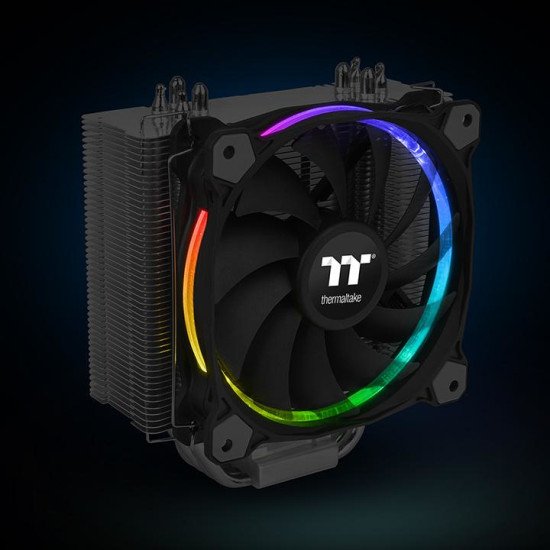 Thermaltake Riing Silent 12 RGB Sync Edition Processeur Refroidisseur 12 cm Noir, Métallique