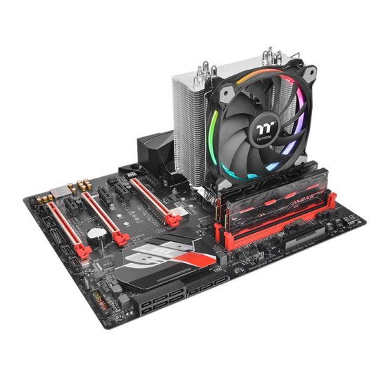 Thermaltake Riing Silent 12 RGB Sync Edition Processeur Refroidisseur 12 cm Noir, Métallique Thermaltake Riing Silent 12 RGB Sync Edition Processeur Refroidisseur 12 cm Noir, Métallique