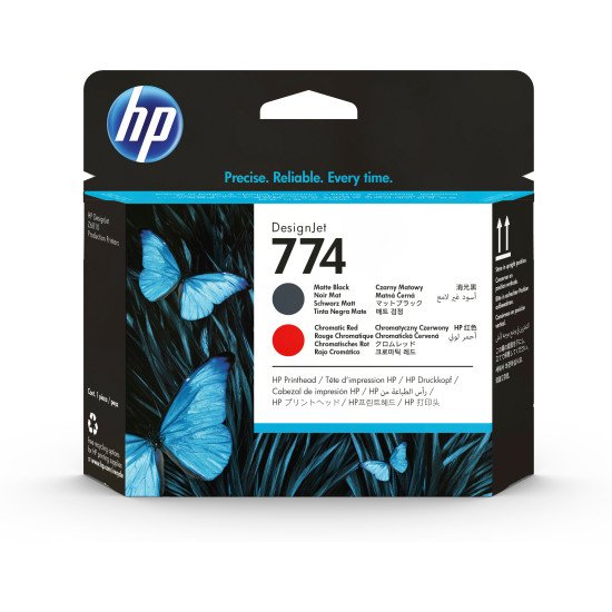 HP Tête d'impression 774 DesignJet noir mat/rouge chromatique