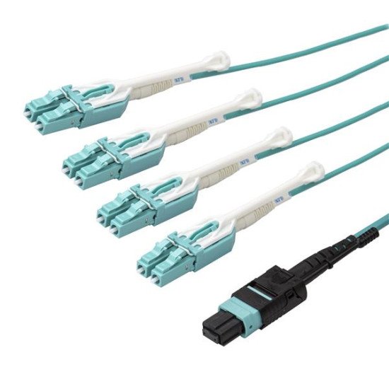 StarTech.com MPO8LCPL3M câble de fibre optique 3 m OM3 MPO/MTP 8x LC Eau