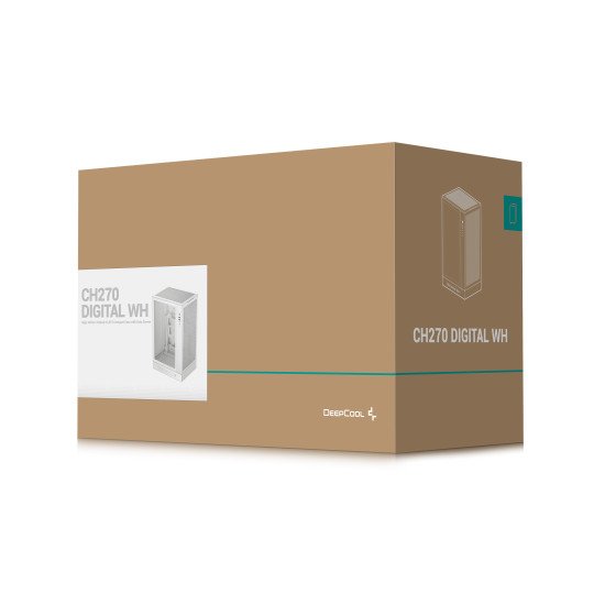 DeepCool CH270 Digital WH Mini Tower Blanc