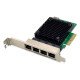 Digitus Carte d'interface réseau serveur RTL8125B, 4 ports RJ45, 2,5 Gbit