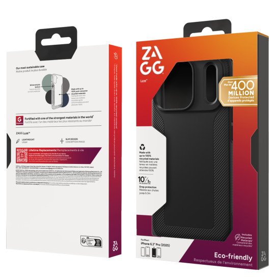 ZAGG Luxe Snap coque de protection pour téléphones portables 16 cm (6.3") Housse Noir ZAGG Luxe Snap coque de protection pour téléphones portables 16 cm (6.3") Housse Noir