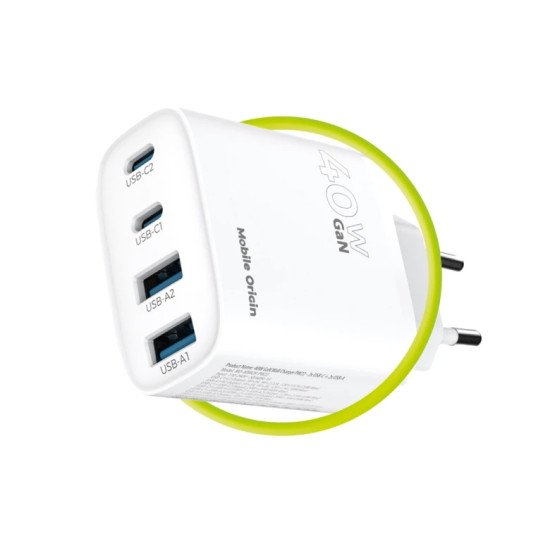 Mobile Origin MO-40WCH-PW22 chargeur d'appareils mobiles Universel Blanc Secteur Charge rapide Intérieure