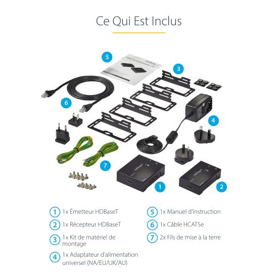 StarTech.com Extendeur HDMI sur Cat5e / 6 - Extender HDMI par RJ45 avec POC (Power over Cable)