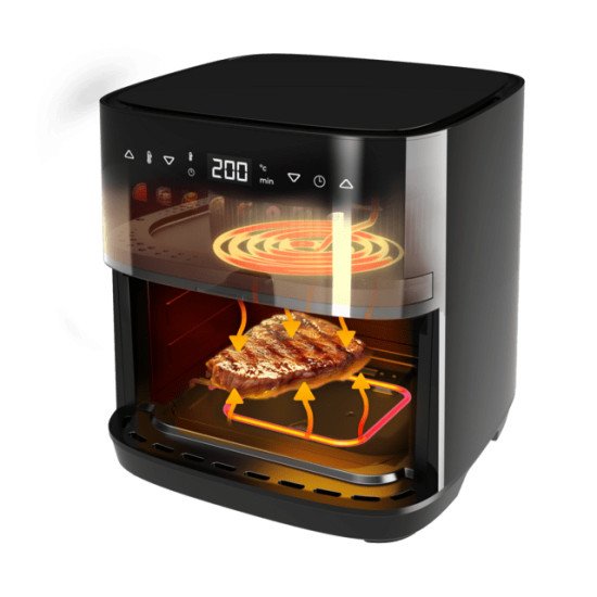 Cecotec Cecofry&Grill Duoheat 8000 Unique 8 L Autonome 2200 W Friteuse d'air chaud Noir