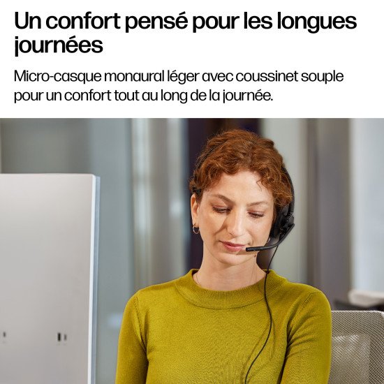 HP Poly Micro-casque filaire USB binaural Mission 425 Classic
