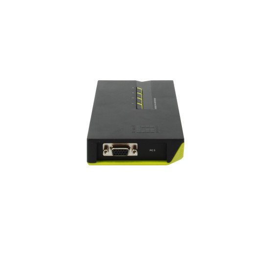 LevelOne KVM-0422 commutateur écran, clavier et souris Noir, Vert