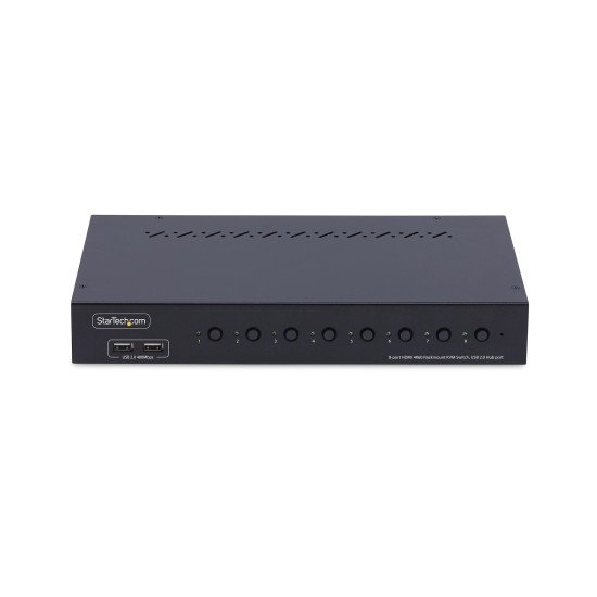 StarTech.com Commutateur KVM HDMI 8 Ports avec Kit de Montage en Rack 1U, HDMI 2.0 4K 60Hz, Commutation par Bouton-Poussoir, Switch 8 Ports, Hub USB 4 Ports, Indépendant de l'OS, Conforme TAA StarTech.com Commutateur KVM HDMI 8 Ports avec Kit de Montage en Rack 1U, HDMI 2.0 4K 60Hz, Commutation par Bouton-Poussoir, Switch 8 Ports, Hub USB 4 Ports, Indépendant de l'OS, Conforme TAA