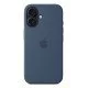 Apple Coque en silicone avec MagSafe pour iPhone 16 - Denim