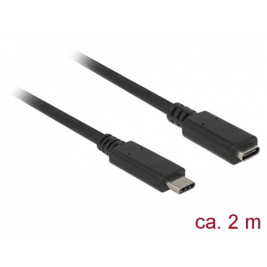 DeLOCK SuperSpeed USB câble USB 2 m USB 3.2 Gen 1 (3.1 Gen 1) USB C Noir